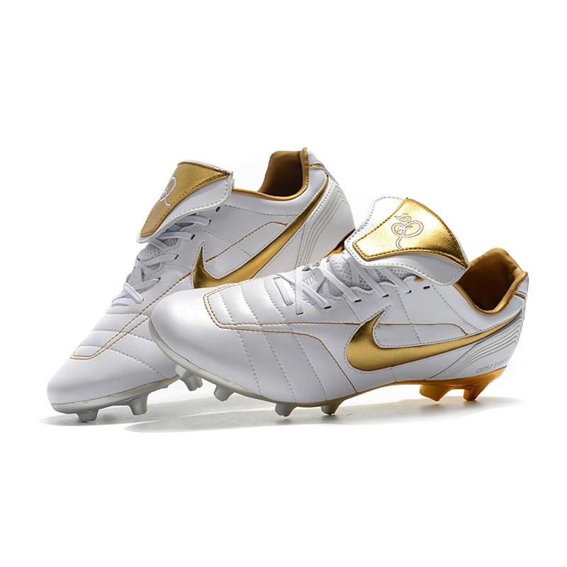 Nike Tiempo Legend R Elite FG Bílý Zlato